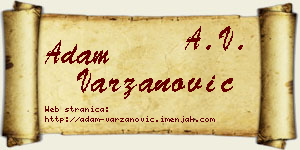 Adam Varzanović vizit kartica
